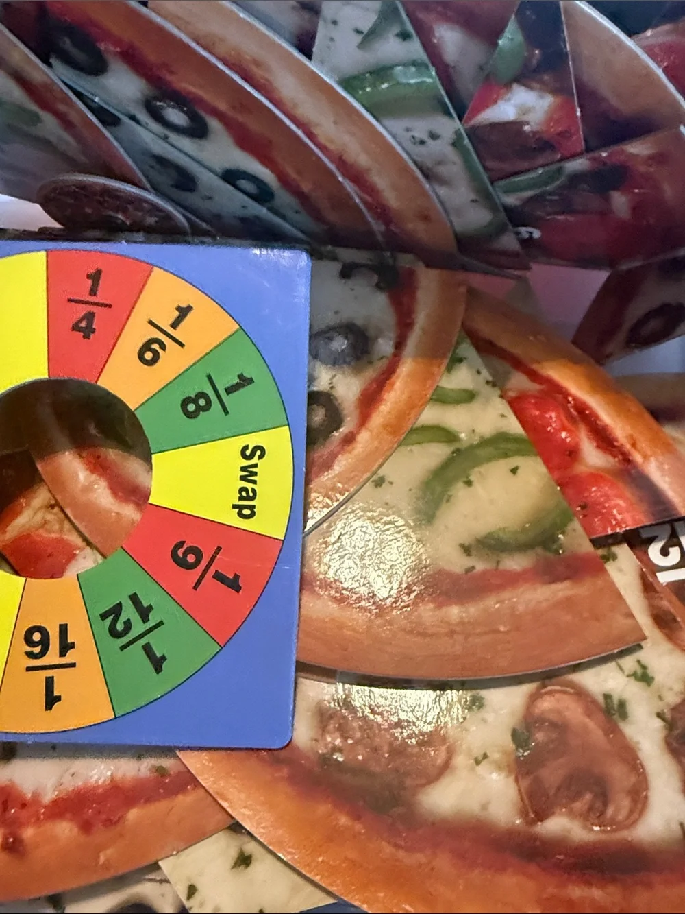 Pizza Fraction Fun Educational Game - Red and White